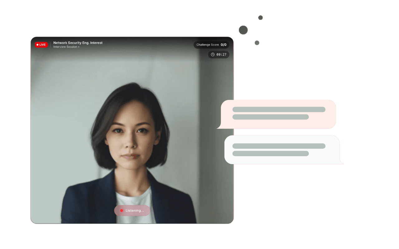 CyberInterviewPrep live AI interview in action